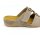 scandi Damen Klett Pantolette beige