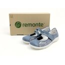 remonte Damen Ballerina jeansblau  und metallic,...