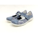 remonte Damen Ballerina jeansblau  und metallic,...