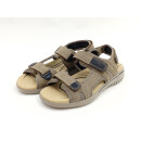 Rieker Herren Klett Sandale leichte Sohle beige kombi