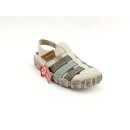 Rieker Damen sportliche Klett Sandale zehengeschlossen beige grün