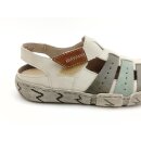 Rieker Damen sportliche Klett Sandale zehengeschlossen beige grün