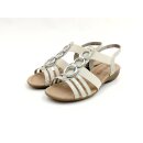 Remonte Damen Sling Sandalette mit Zierkreisen silber beige