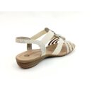 Remonte Damen Sling Sandalette mit Zierkreisen silber beige