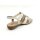 Remonte Damen Sling Sandalette mit Zierkreisen silber beige