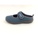 FlyFlot Damen Klett Pantoffel leicht Stretch grau