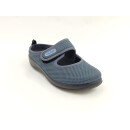 FlyFlot Damen Klett Pantoffel leicht Stretch grau