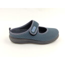 FlyFlot Damen Klett Pantoffel leicht Stretch grau