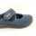 FlyFlot Damen Klett Pantoffel leicht Stretch grau
