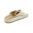 FlyFlot Damen Pantolette mit 2 Schnallen beige
