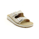 FlyFlot Damen Pantolette mit 2 Schnallen beige