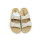 FlyFlot Damen Pantolette mit 2 Schnallen beige