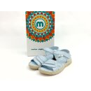 Manitu Damen Klett Sandale hellblau