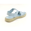 Manitu Damen Klett Sandale hellblau