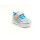 Richter Mädchen Klett Tex Halbschuh mit Stretch Zierschnürung blau silber