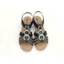 Remonte Damen Sling Sandalette grau-schwarz  mit Metallzierkreisen