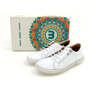 Manitu Damen Schnürhalbschuh weiß