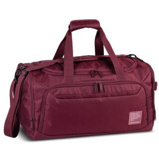 Worldpack Weekender Weinrot – Reisetasche mit Trolley-Aufsteckfunktion