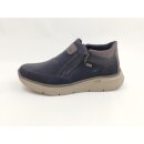 Rieker TEX Herren Knöchelschuh 2 Reißverschlüsse, schwarz mit brauner Ferse