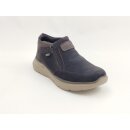 Rieker TEX Herren Knöchelschuh 2 Reißverschlüsse, schwarz mit brauner Ferse