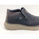 Rieker TEX Herren Knöchelschuh 2 Reißverschlüsse, schwarz mit brauner Ferse