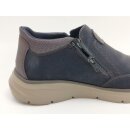 Rieker TEX Herren Knöchelschuh 2 Reißverschlüsse, schwarz mit brauner Ferse