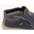 Rieker TEX Herren Knöchelschuh 2 Reißverschlüsse, schwarz mit brauner Ferse