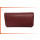 bordeaux farbene längliche RFID Reißverschlussbörse mit Überchlag, Leder dunkelrot
