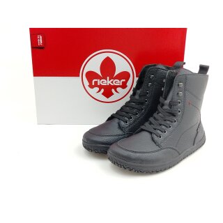Rieker Damen  Schnürstiefel TEX  schwarz seitlicher Reißverschluss