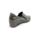 Gemini Damen Slipper Anilina dunkelgrün seitlicher Reißverschluss