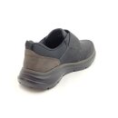 Rieker Herren Klett-Halbschuh schwarz mit braun abgesetzter Ferse