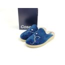 Cosero Damen Pantoffel blau mit Stickerei