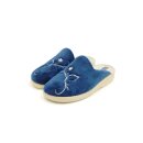 Cosero Damen Pantoffel blau mit Stickerei