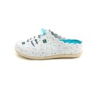 Cosero Damen Pantoffel  Mädchenmotiv mit Stickerei grau,  herausnehmbare Innensohle