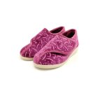 Cosero Damen Hausschuh bordo mit Klettverschluss,...