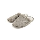 Scandi Damen Pantoffel grau mit Glitzer, weiche Laufsohle