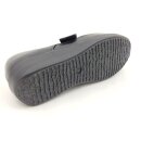 scandi Damen Klett Halbschuh schwarz mit Muster, leichtes Warmfutter