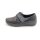 scandi Damen Klett Halbschuh schwarz mit Muster, leichtes Warmfutter