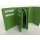 leuchtend grüne Damenbörse Portemonaise mit Reißverschlussfach, Leder