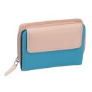 Lemondo Damen Geldbörse Leder türkis beige mit...