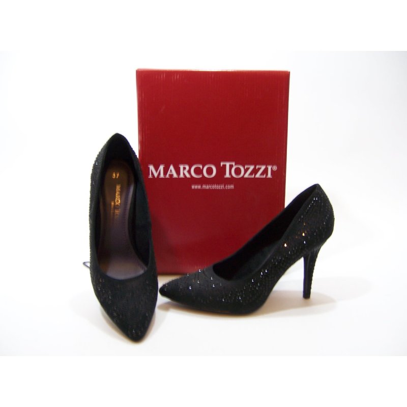 Marco Tozzi High Heel 10cm schwarz Steinchen