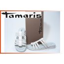 Tamaris Riemchenpantolette weiß/silber