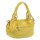 knautschige Handtasche mit kurzen und langem Henkel, gelb
