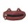 flache Frosch-Schlüsseltasche, Leder, Eastline, rot