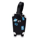 2 Adressanhänger / Kofferanhänger Trolley Koffer, schwarz