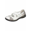 Rieker Damen Ballerina weiß kombi Leder mit...