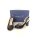 Caprice Sling Sandale schwarz mit Nieten, 7,5 cm Absatz