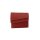 schicke rote Minibörse, Kleingeldbörse mit schräger Klappe, weiches Leder