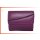 lila Damenbrieftasche mit schwarzem Streifen, Leder Frauenbörse