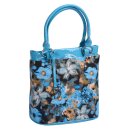 Daniele Donati Handtasche blau-bunt mit Blumenmuster